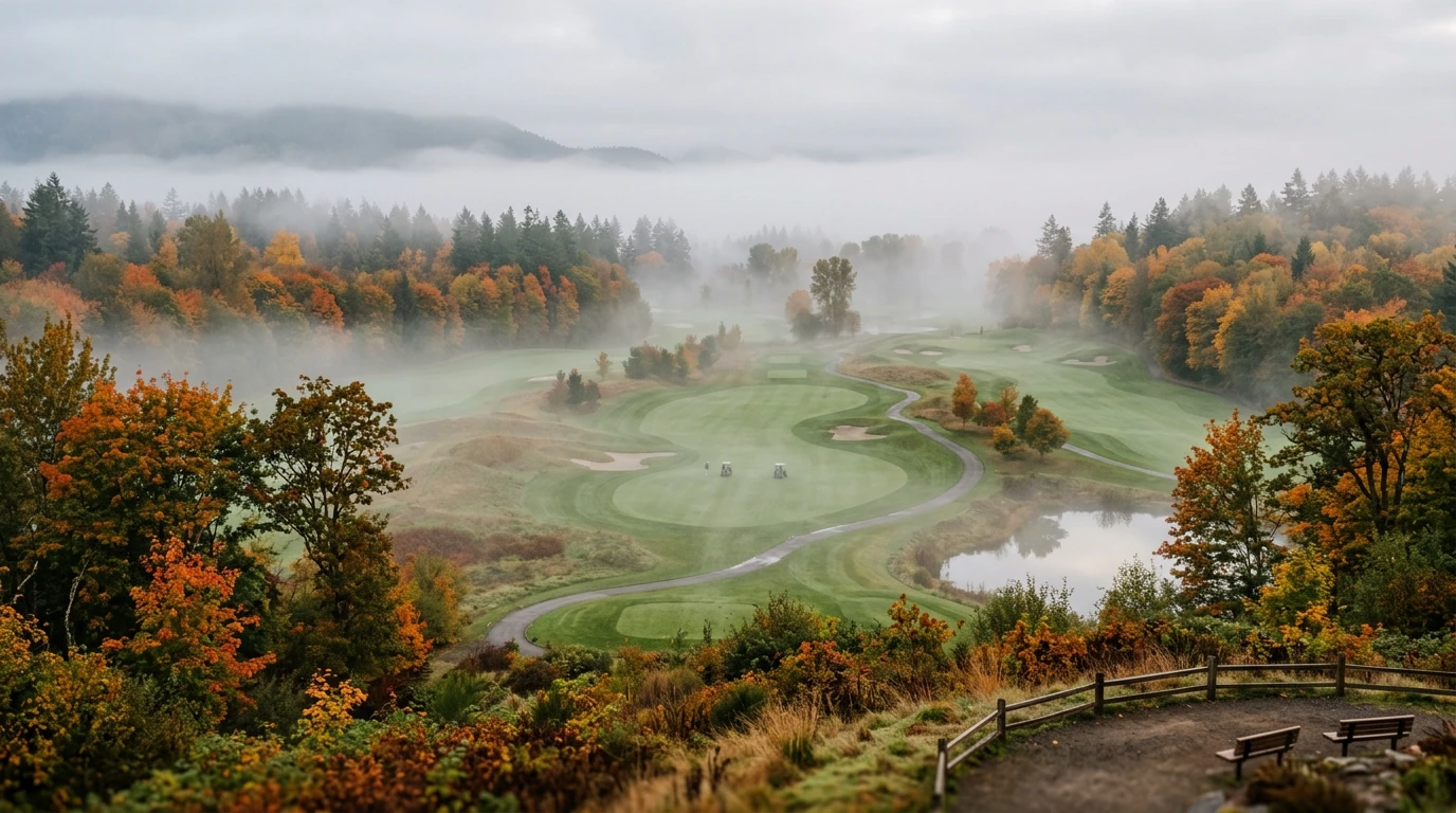 Golfplatz mit Blick auf das Fairway
