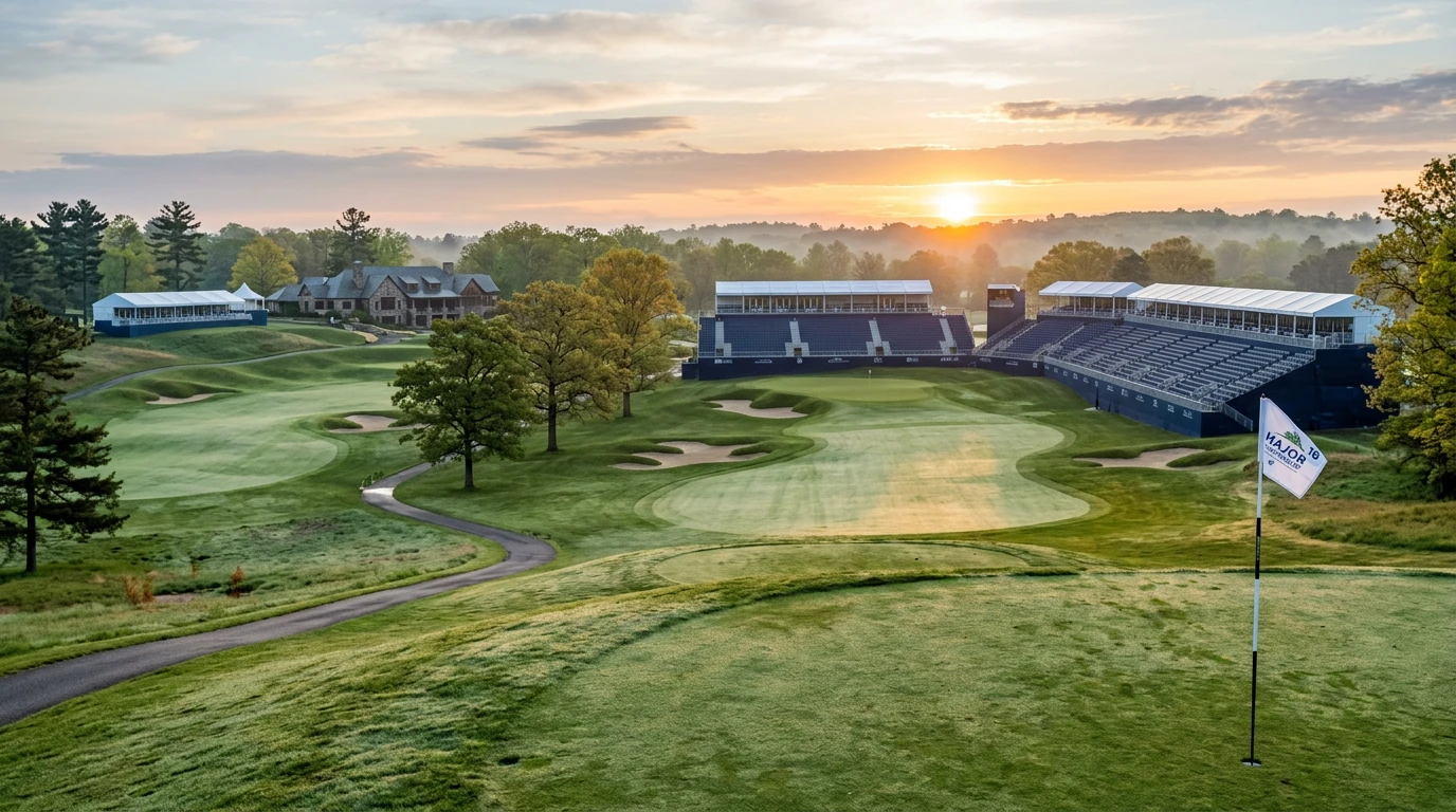PGA Championship Golfplatz mit Zuschauertribünen