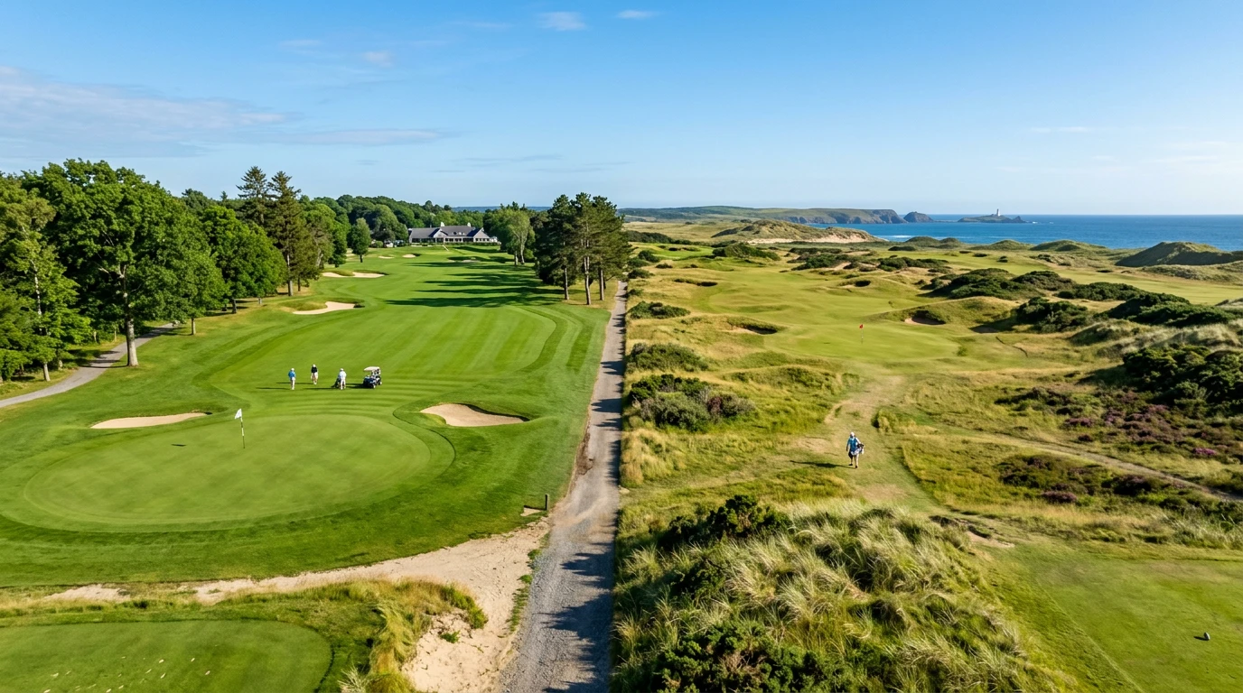 PGA Tour und DP World Tour Vergleich auf einem Golfplatz